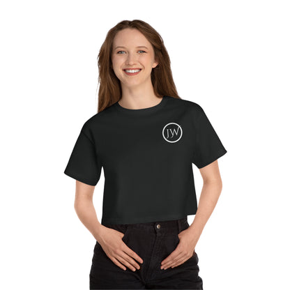 Just Wonder Stay Curious Cropped Tee — Women's Motivational Graphic T-Shirt