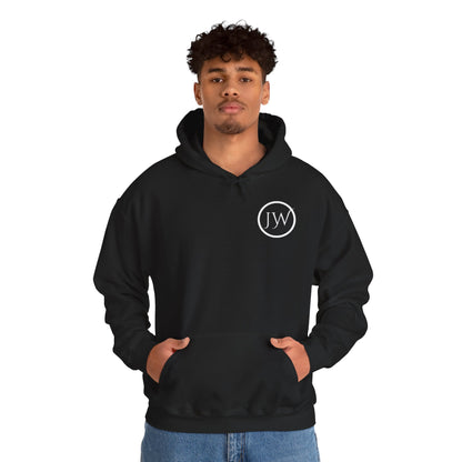 JW TOP CLOTHING SINGELE: Pocket Watch Graphic Hoodie — Vintage Steampunk Timepiece Back Print